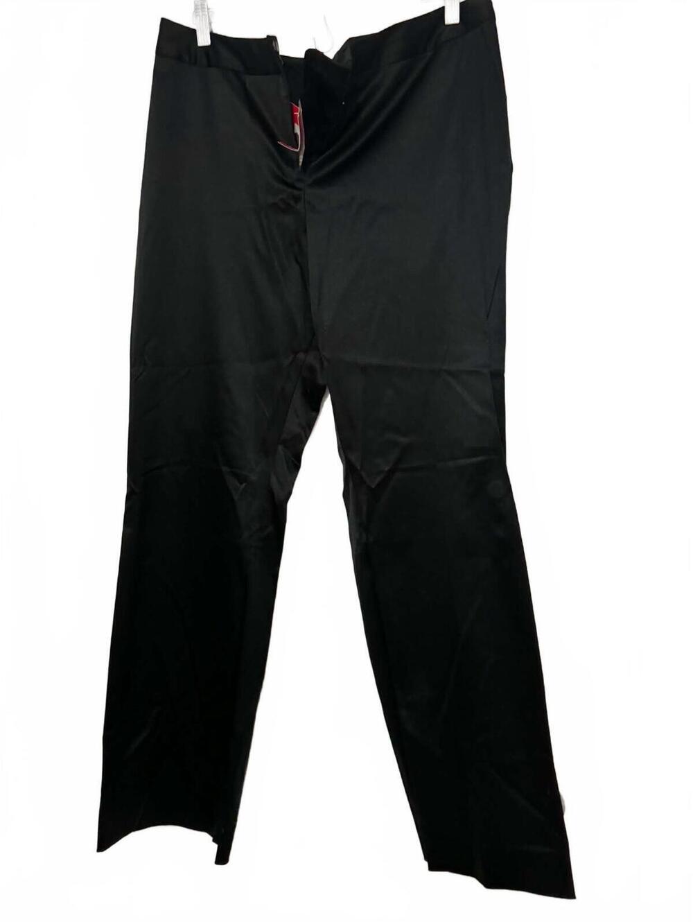 Isaac Mizrahi Satin Black Tuxedo Dress Pants Size 12